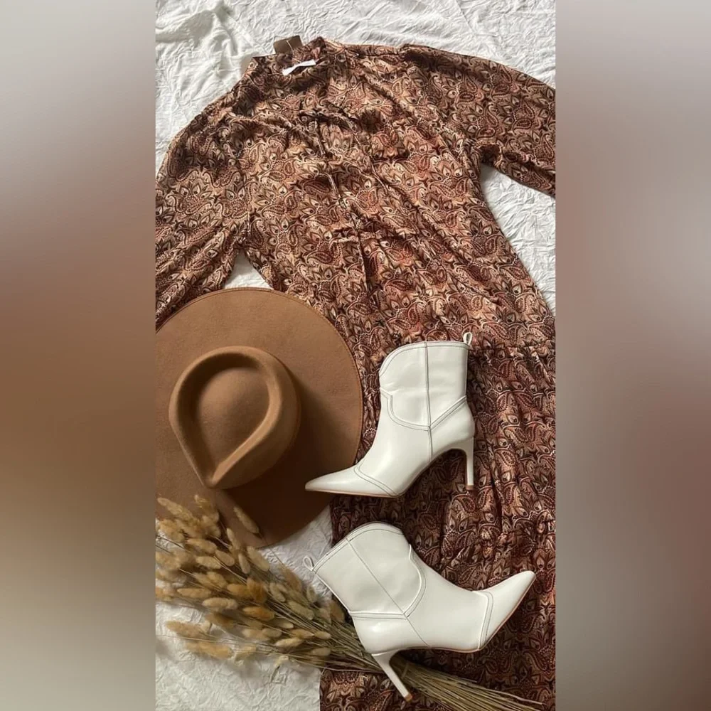 NWT- Ces Femme - Western Boho Maxi Dress - Picture 3 of 10